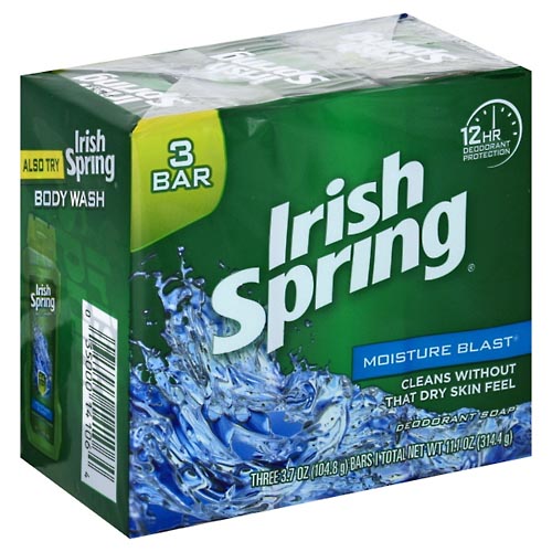 Image for Irish Spring Deodorant Soap, Moisture Blast,3ea from Field Pharmacy LLC