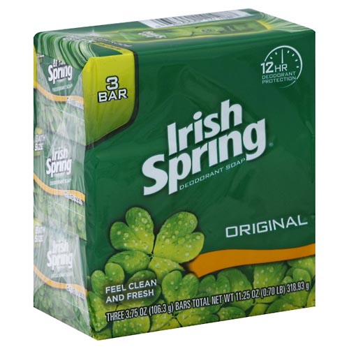 Image for Irish Spring Deodorant Soap, Original, Bath Size,3ea from Field Pharmacy LLC