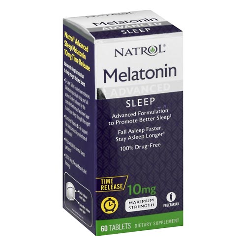 Image for Natrol Melatonin, Advanced Sleep, Maximum Strength, 10 mg, Tablets,60ea from Field Pharmacy LLC