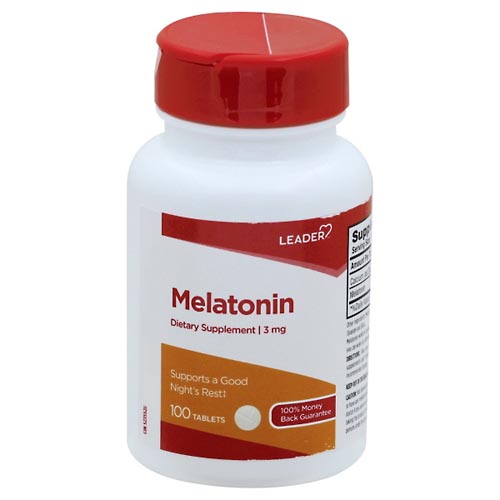 Image for Leader Melatonin, 3 mg, Tablets,100ea from Field Pharmacy LLC
