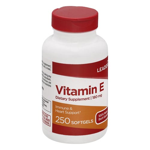Image for Leader Vitamin E, 180 mg, Softgels,250ea from Field Pharmacy LLC
