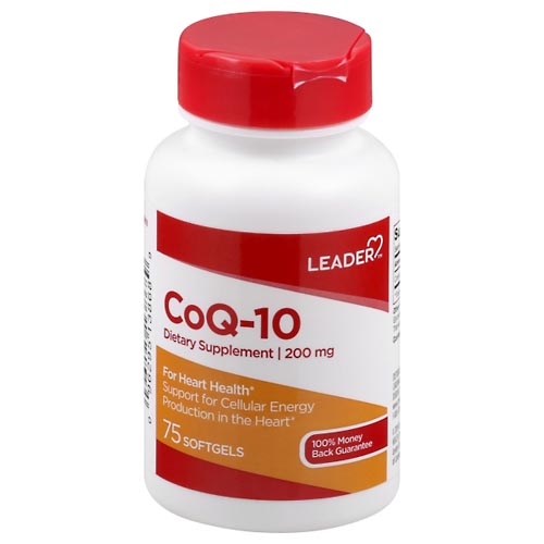 Image for Leader CoQ-10, 200 mg, Softgels,75ea from Field Pharmacy LLC